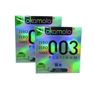 Bao Cao Su Okamoto 0.03 Platinum Hộp 3 Cái x 2 Hộp