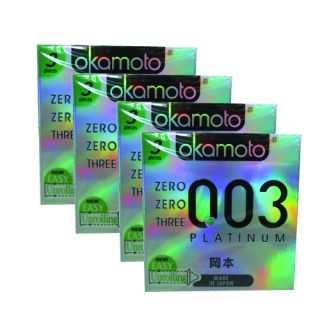 Bao Cao Su Okamoto 0.03 Platinum Hộp 3 Cái x 4 Hộp